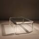 Rectangular Lucite & Brass Coffee Table | Europe 1970s