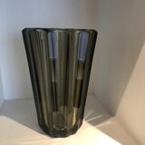 Scandinavian smoked glass vase