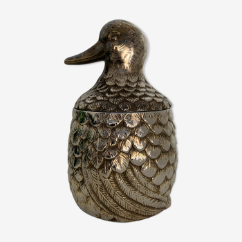 Italian ice bucket, brass duck by Mauro Manetti