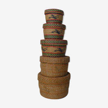 Rattan trundle boxes