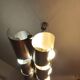 Space Age brushed aluminum pendant chandelier from the 70s