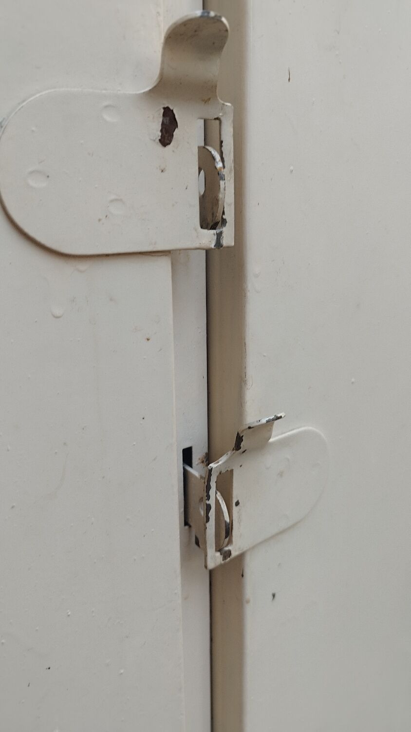 Vintage metal locker with 2 doors