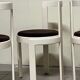 Lacquered wooden chairs with fabric, 1970s, set of 4