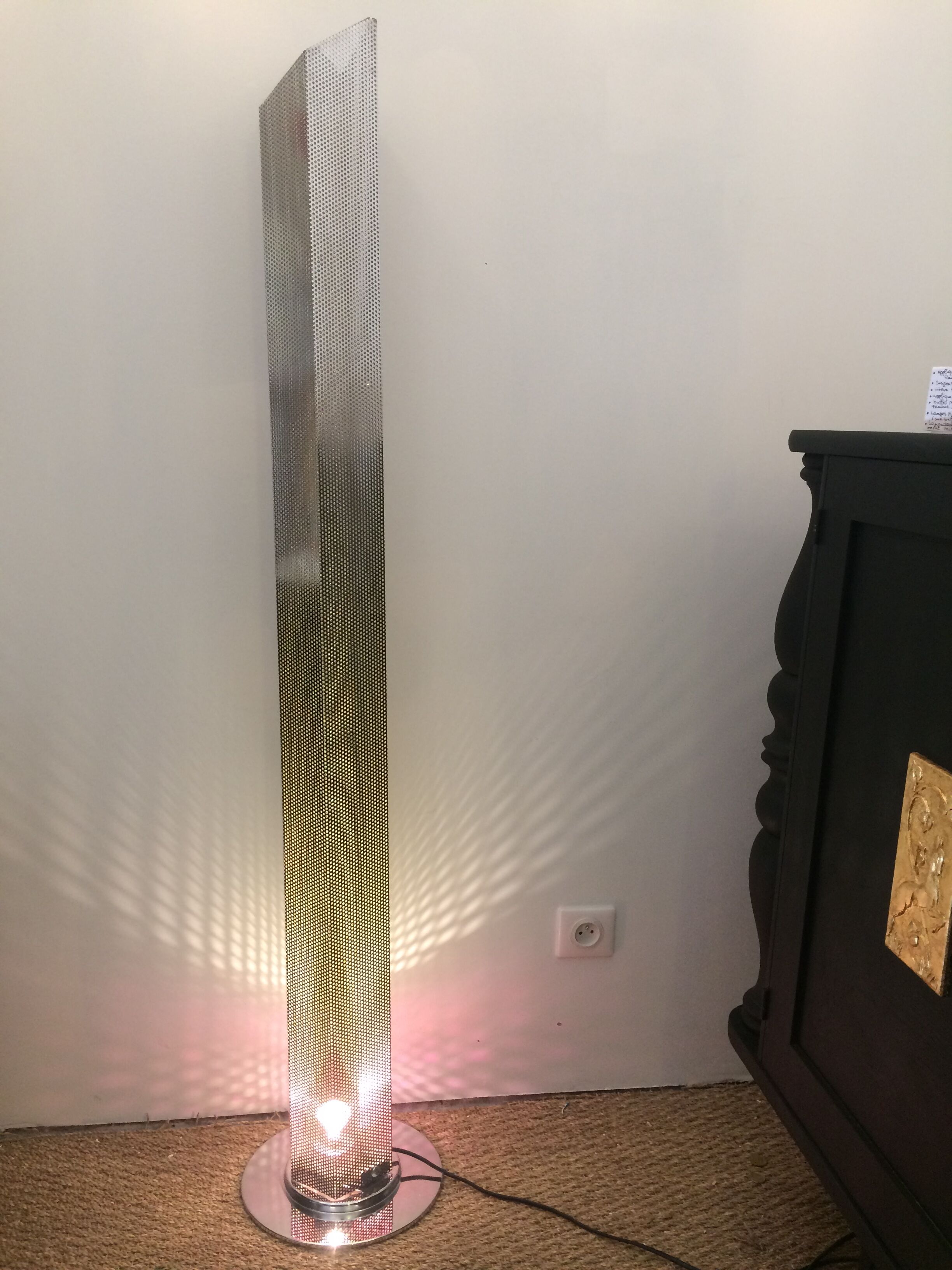 Lamppost in perforated metal vintage