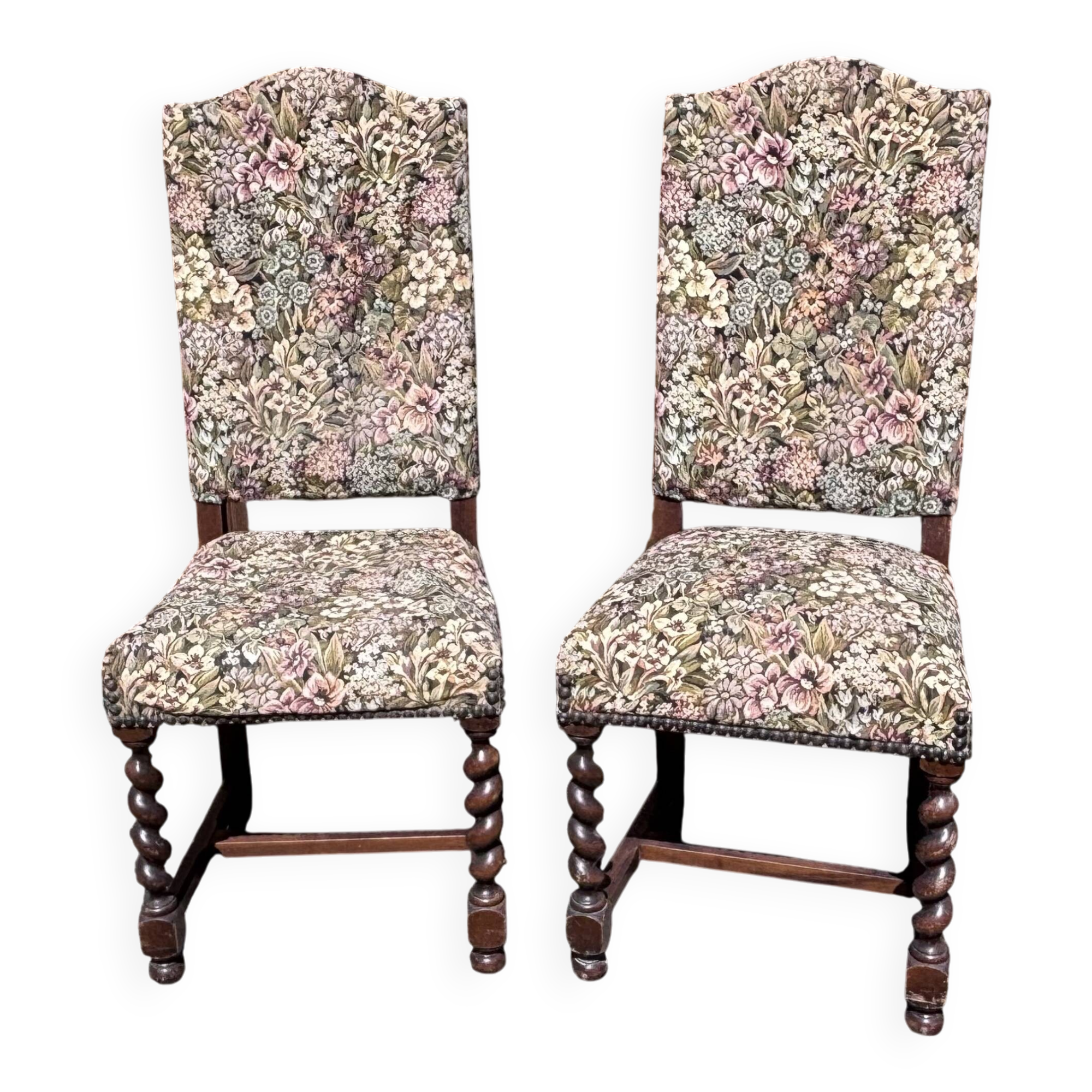 Colonial armchair in solid wood and weaving