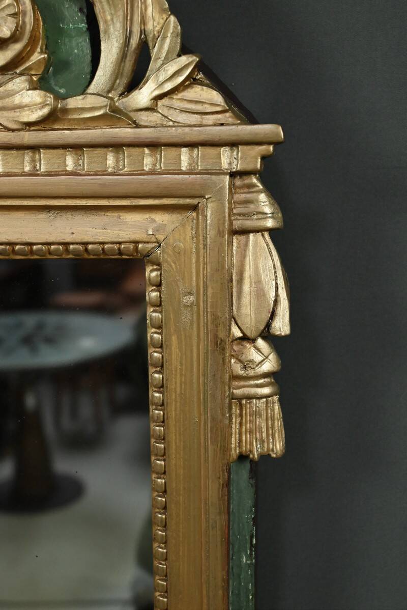 Golden wooden mirror, Louis XVI style – early 20th century