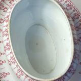 Antique Gien porcelain sauce boat, iron earth