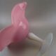 Cup on piedouche in pink opaline and translucent white period XX th