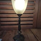 Art deco lamp living room bronze tulip glass paste orange dp 1122201