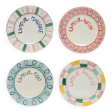 Coffret 4 assiettes à dessert l'amour