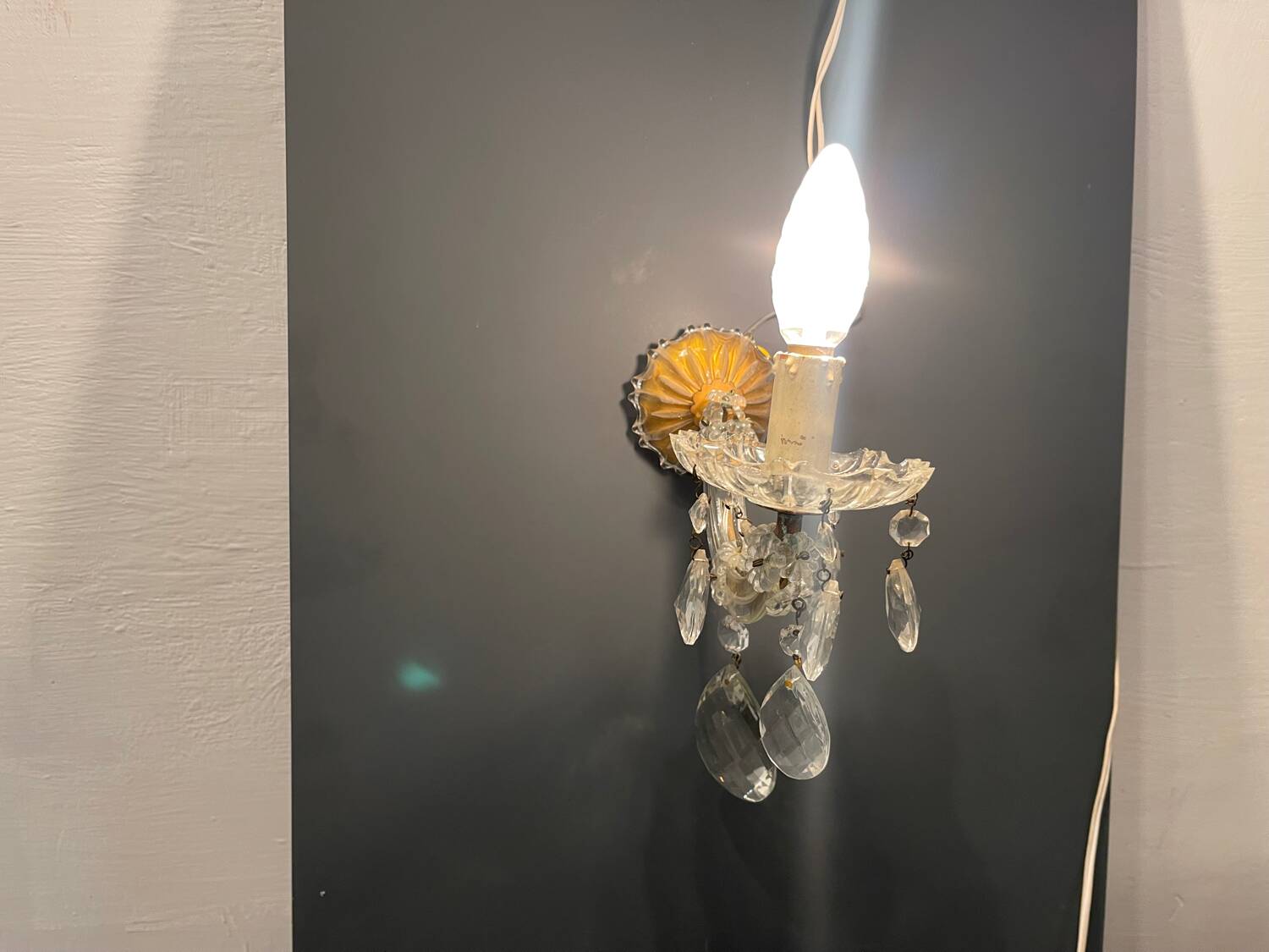 Crystal Maria Teresa Sconces Set of 3 1950’s