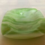 Vide poche cendrier pâte de verre verte