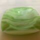 Green glass paste ashtray/trinket tray