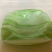Vide poche cendrier pâte de verre verte