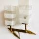 Vintage wall light in brass and glass from the 1960s.