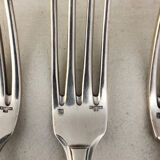 6 ercuis forks, silver metal, 1930