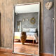 Miroir bistrot ancien feuille d’argent XIXème