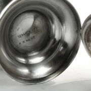 Art Nouveau sugar bowl, silver-plated brass, Germany, early 20th century