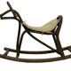 Midcentury bamboo rattan rocking horse 60's design children