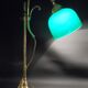Lampe opaline verte et laiton