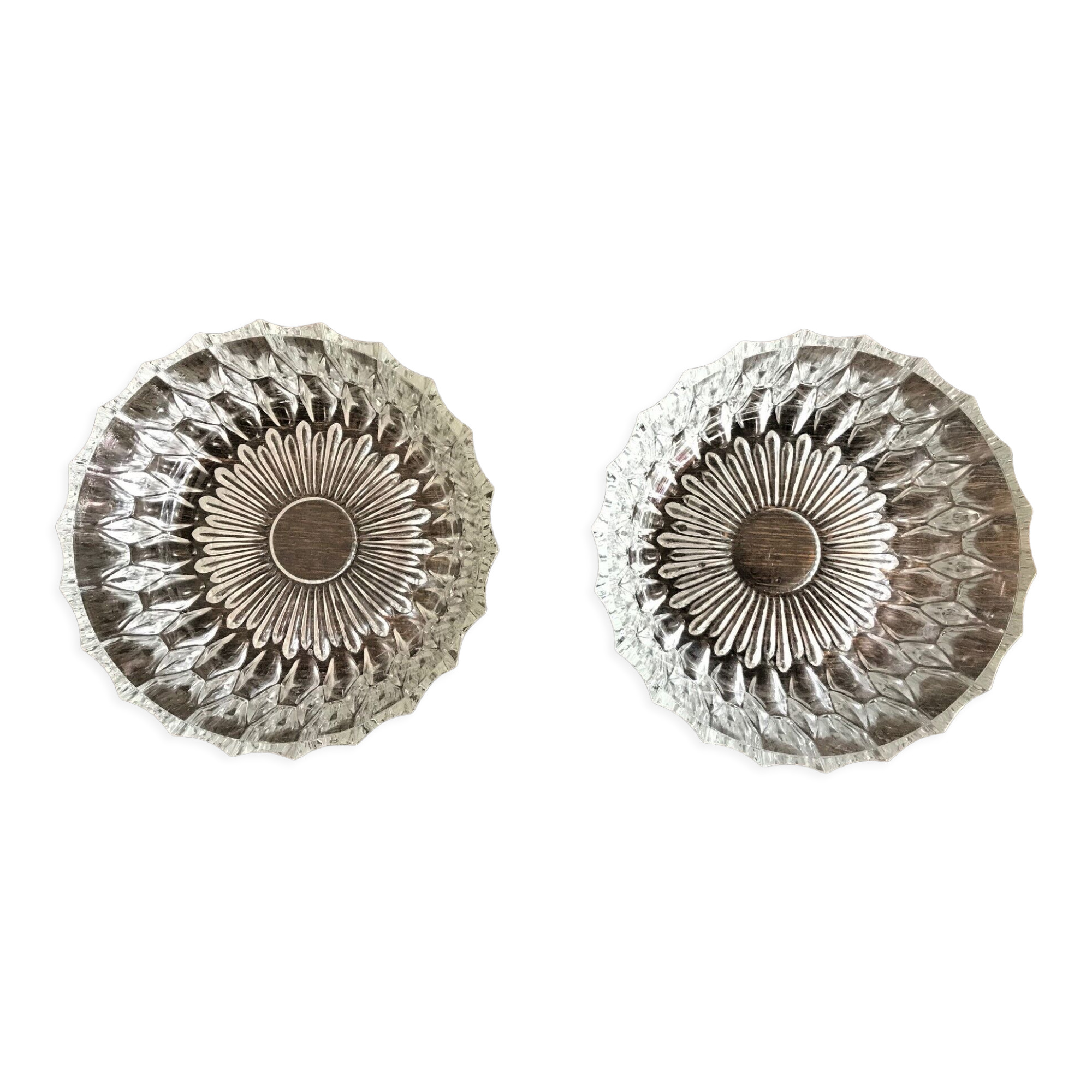 Set of two glass bowls