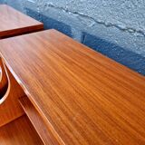 Pair of rosewood bedside tables, 1960s-70s