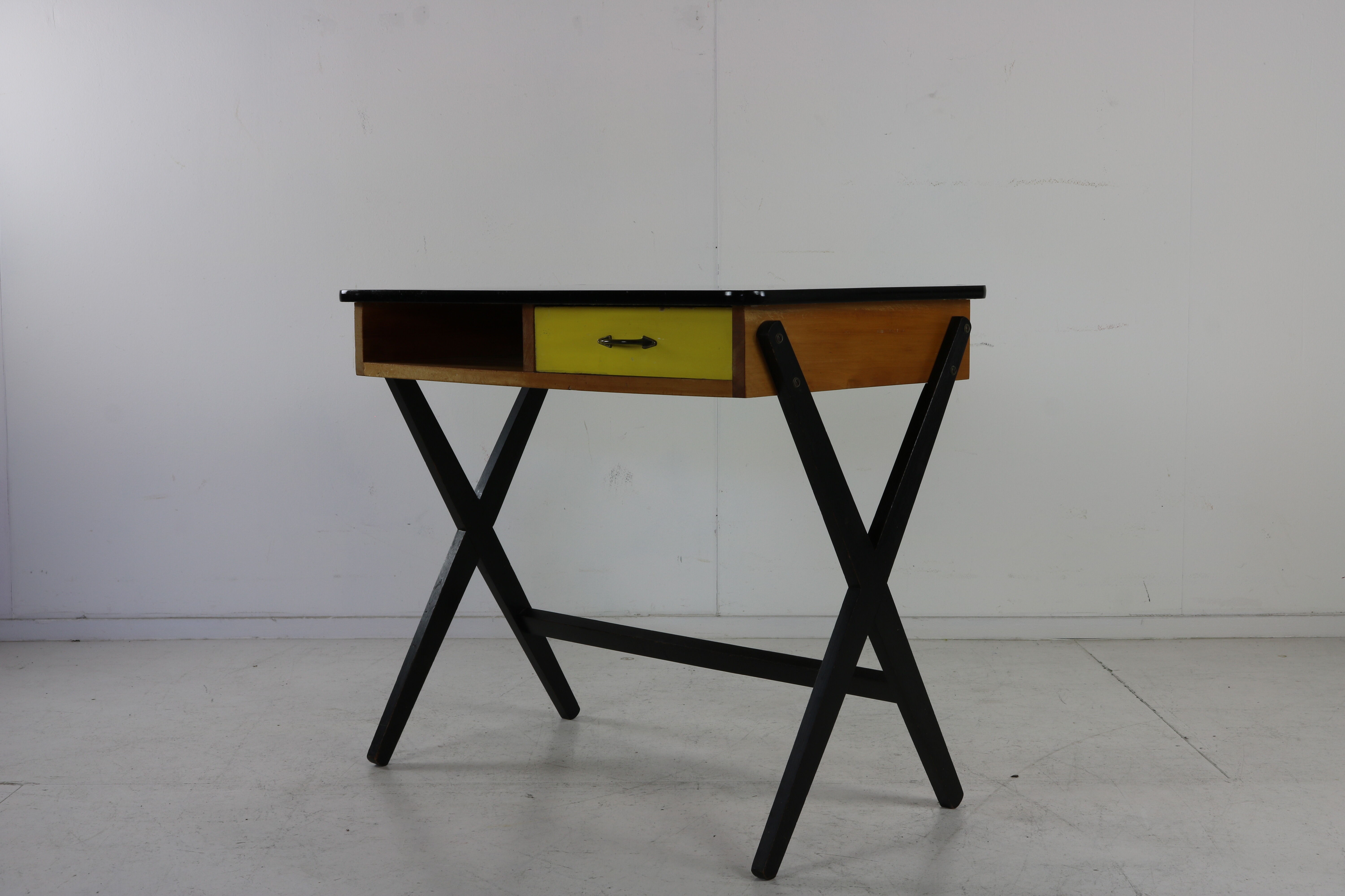 Mid century wooden desk by Coen de Vries for Devo Holland