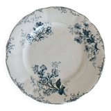 Round serving dish antique – Blue floral pattern – Weigelia model by Boch F