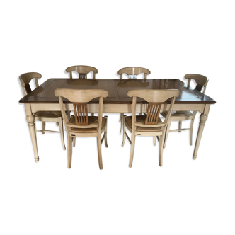 Grange dining table and 6 chairs