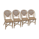 Set of chairs and cannate armchairs of bistro terasse de bar