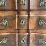 Commode arbalète style Louis XIV - Noyer massif