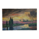 A. Charles 1915, oil on canvas with Flemish inspiration.