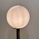 Large 1970s Italian brass floor lamp with swirled Murano glass globe — Sculptura