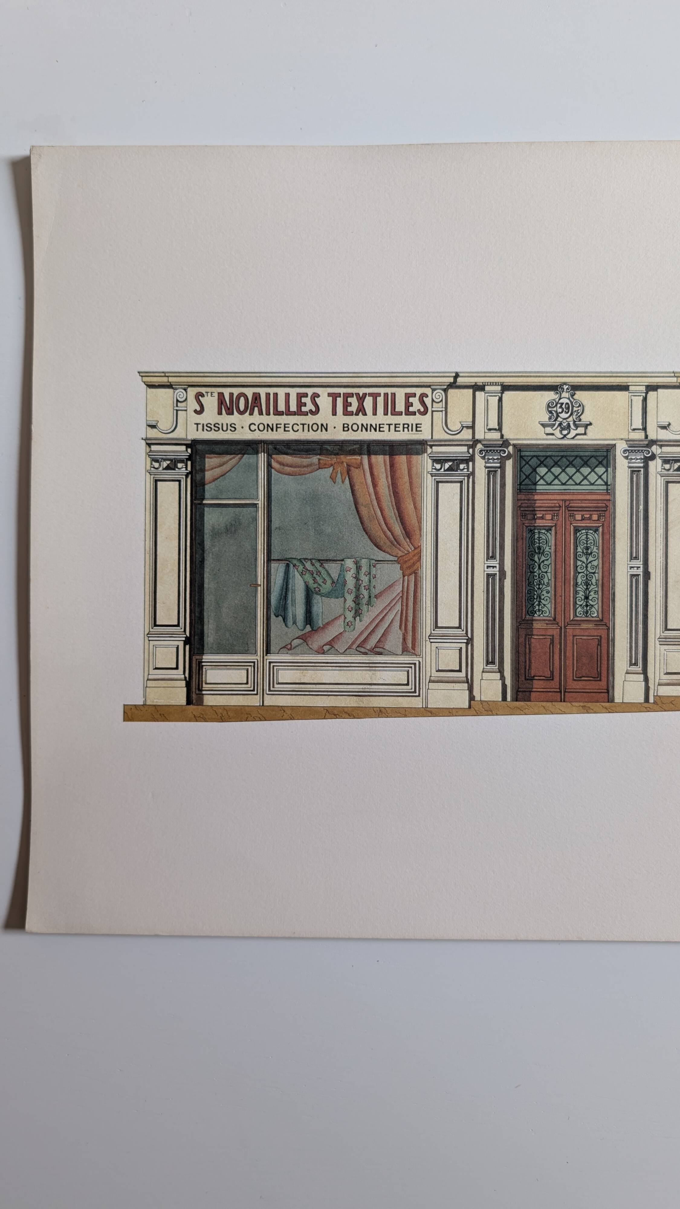 Lithographie "Ste Noailles Textiles" – Catherine d'Ortoli