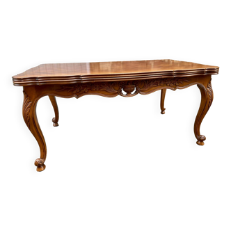 Spectacular French extending table Louis XV style vintage 1980 rococo Provence 260cm