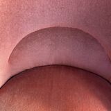 Pink velvet toad armchair