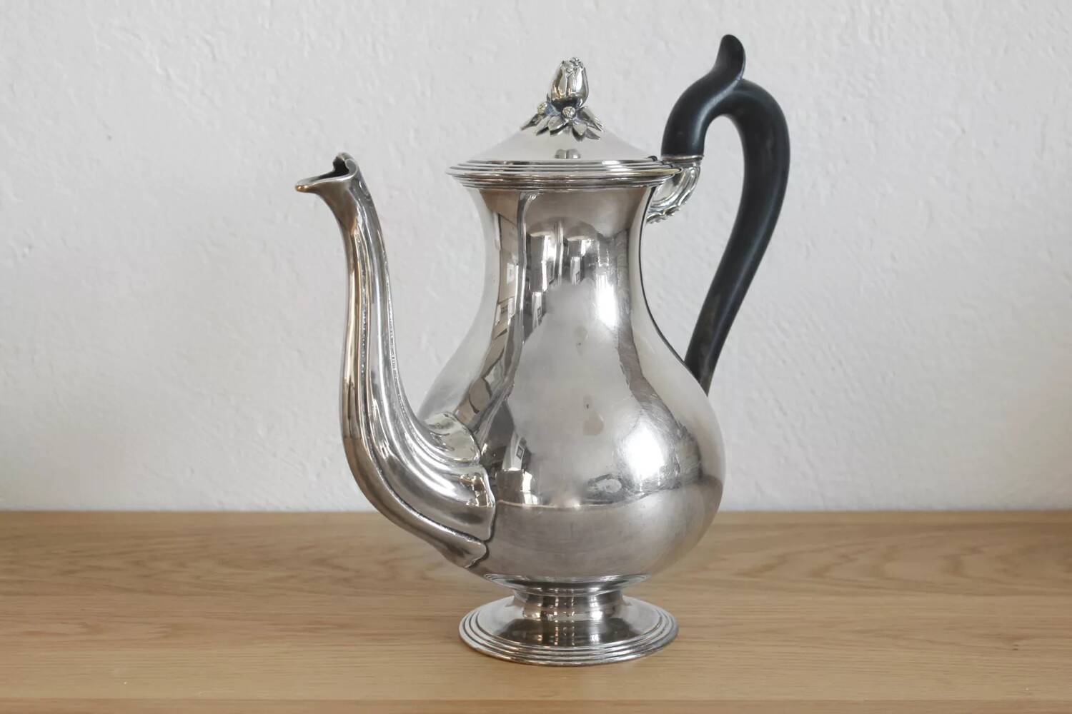 Antique silver-plated coffee pot by Christofle
