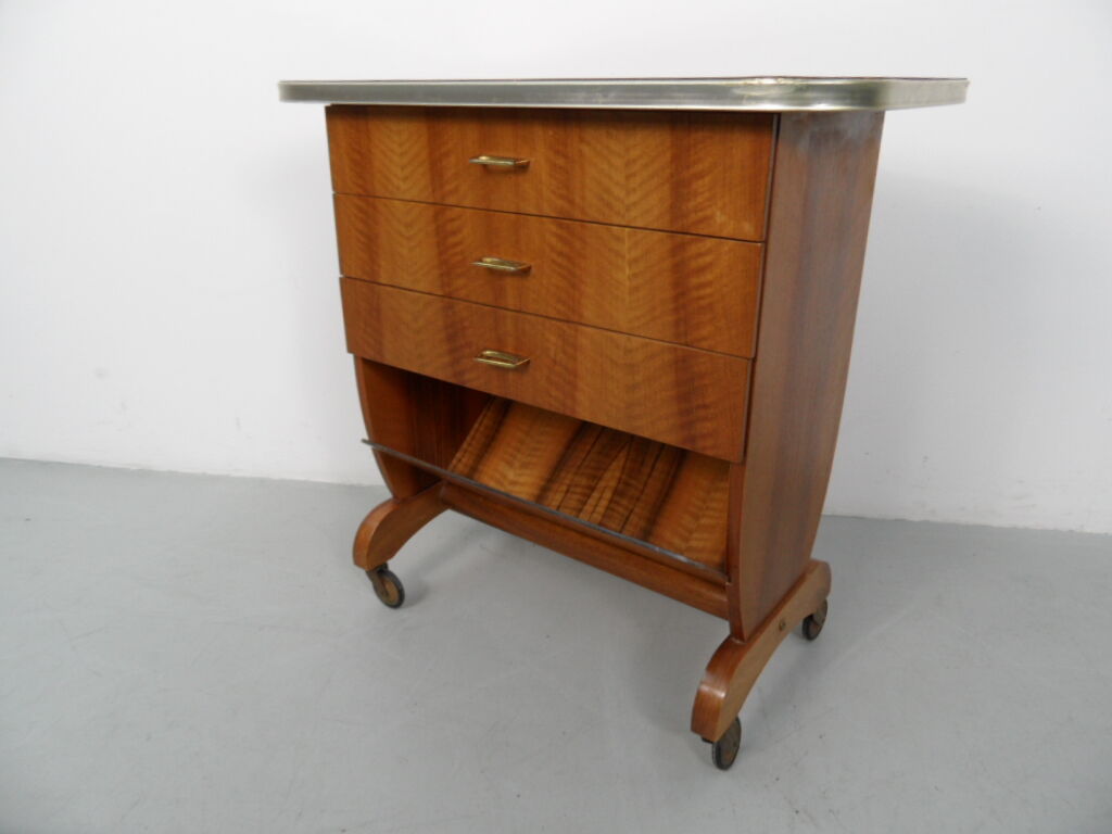 Mid -Century walnut trolley 1950s