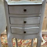 Pair of white Louis XV style bedside tables.