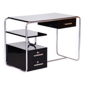 Bauhaus Writing Desk in Chrome, Steel and Wood, Germany, 1930s