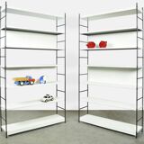 Industrial metal roomdivider / bookcases / bookshelves, 1960s Netherlands