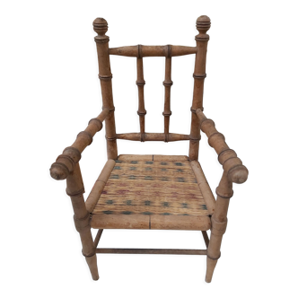 Bamboo style doll armchair