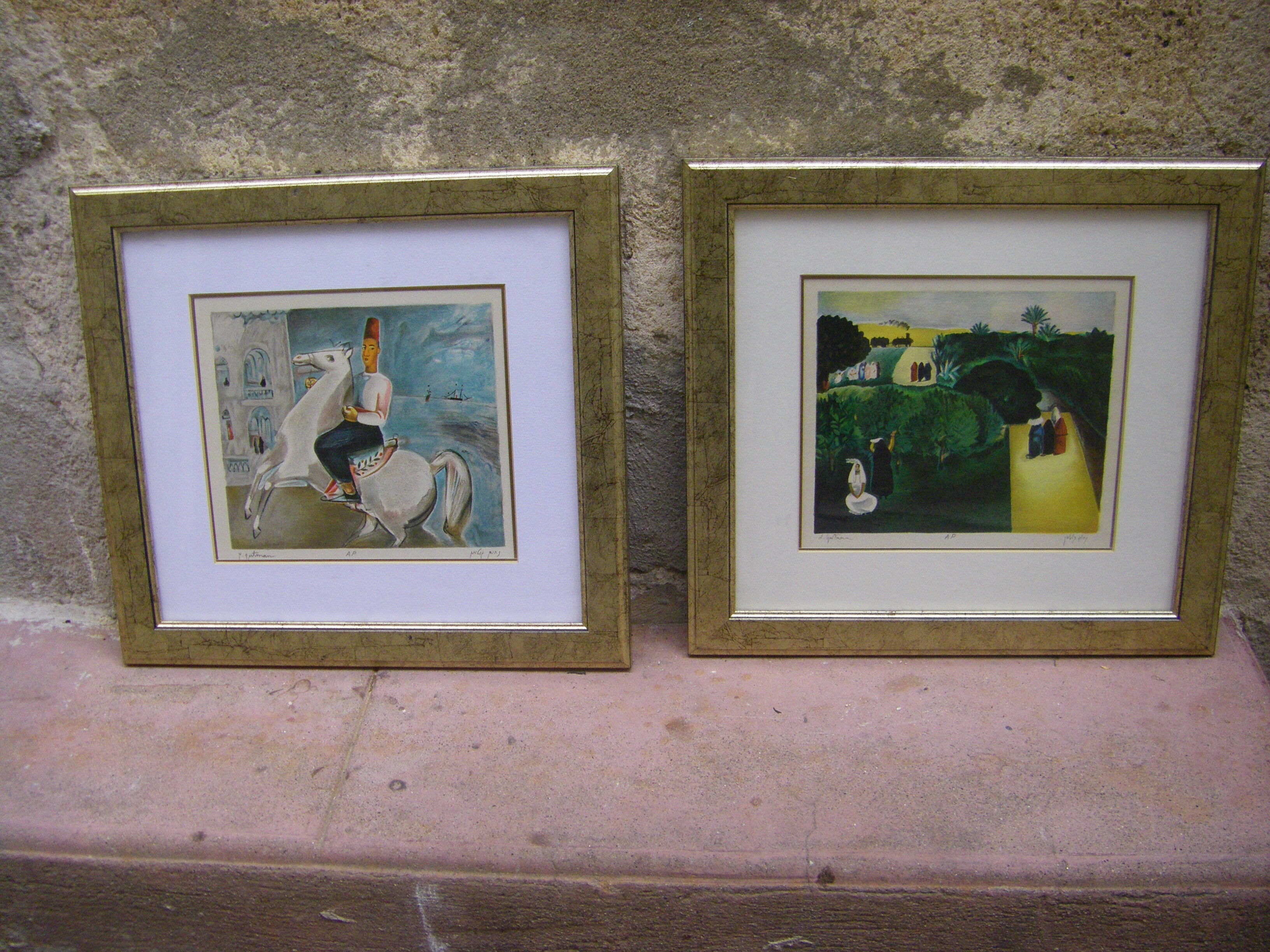 Pair of lithographs by Nahum Gutman