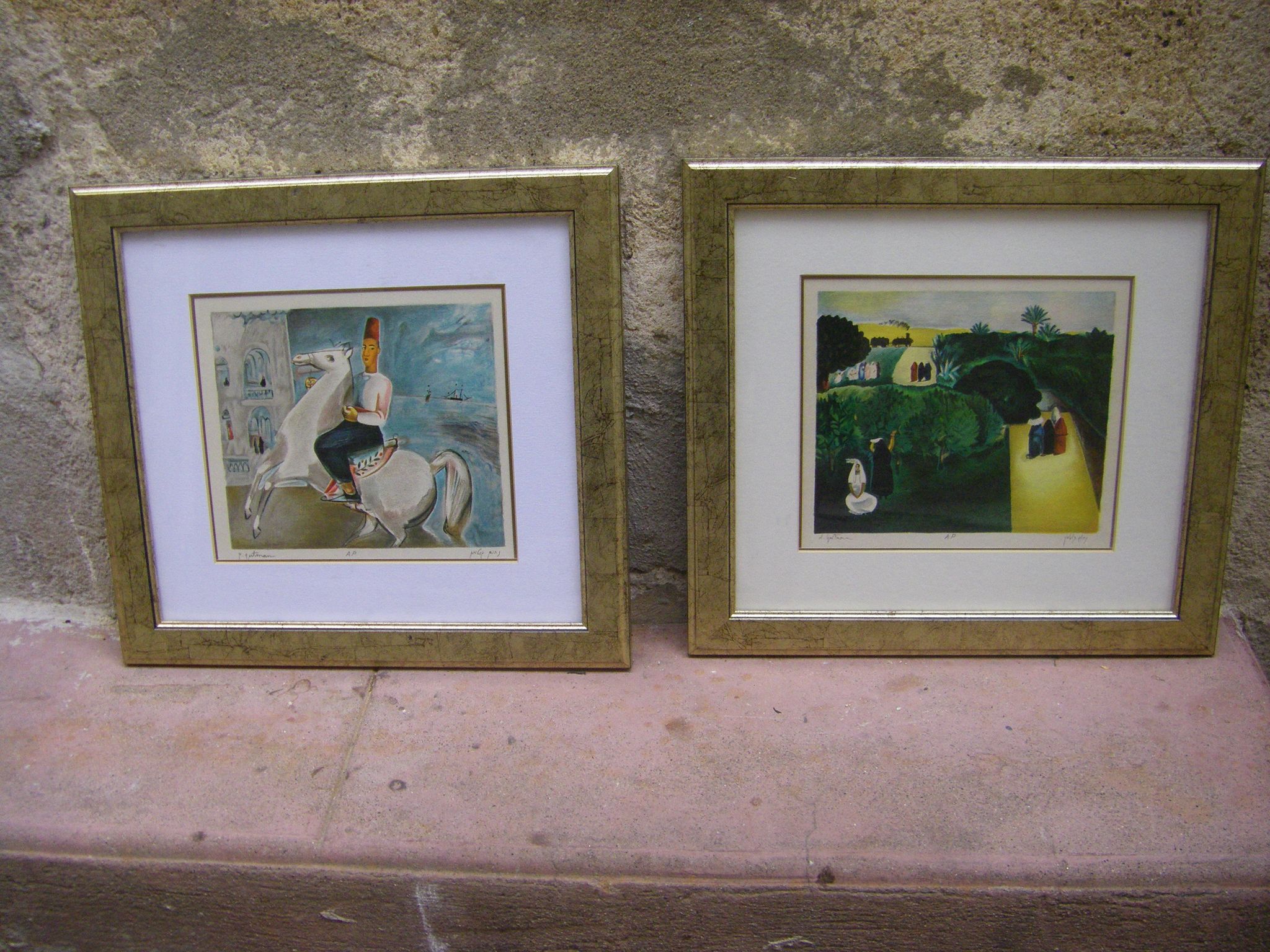 Pair of lithographs by Nahum Gutman