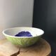 Iris-decorated salad bowl with drainer