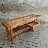 Old workbench Ott beech kitchen island or side table