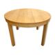 Vintage Round Oak Dining Table with Butterfly Extension 1960s Denmark