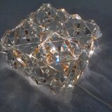 Gold-Plated & Crystal Glass Flush Mount Light from Kinkeldey, 1970s