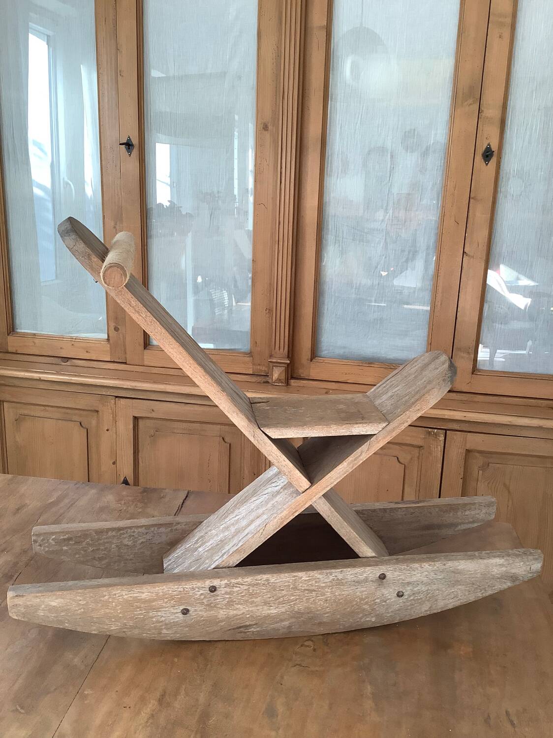 Wooden rocking horse