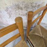 Pair of straw chairs